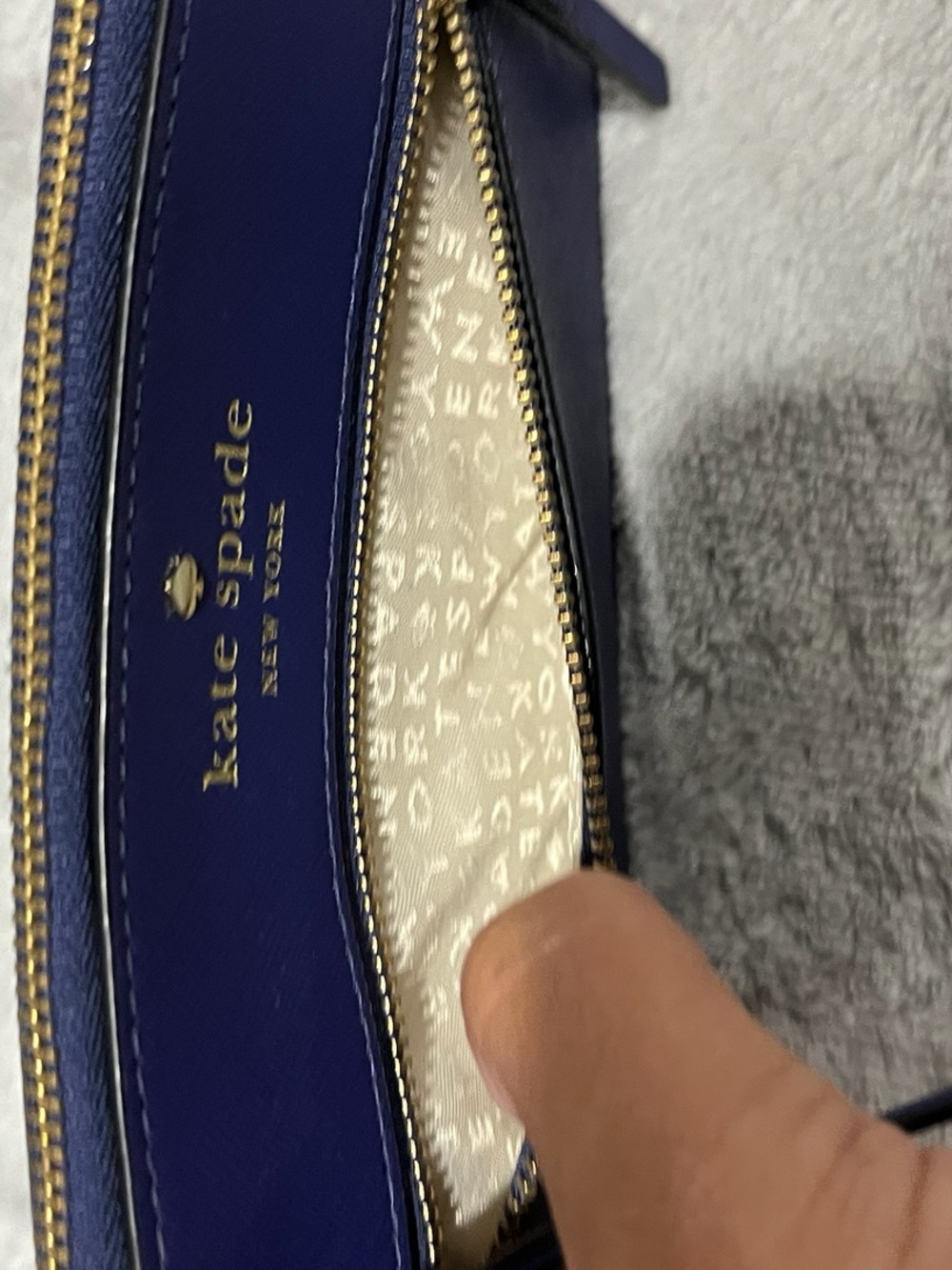 Kate Spade New York “Mikas Pond Bee” Slim Wristlet Pouch – Emperor Blue - Picture 10 of 10